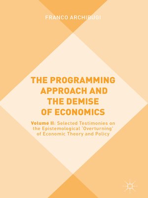 cover image of The Programming Approach and the Demise of Economics